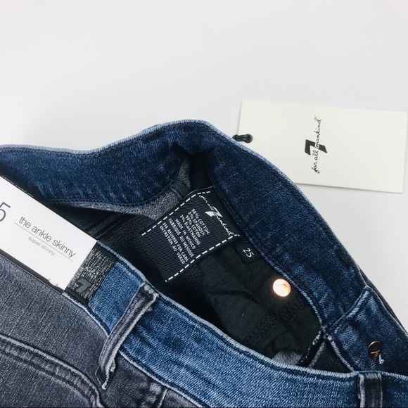7 for all mankind two tone ankle skinny jeans - Picture 6 of 6